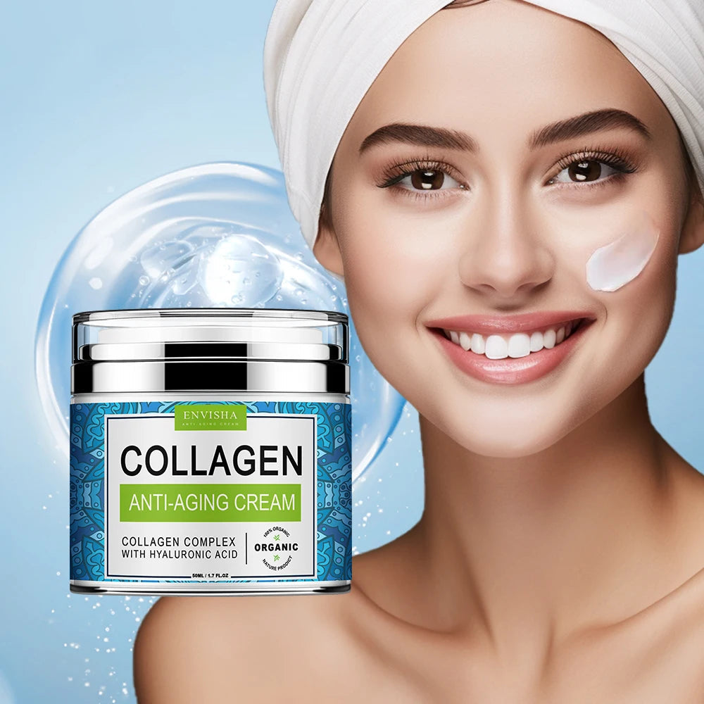Crème Visage ENVISHA – Collagène & Acide Hyaluronique pour Anti-Âge et Hydratation de la Peau BLACKBEARD OUTDOOR INDUSTRIES
