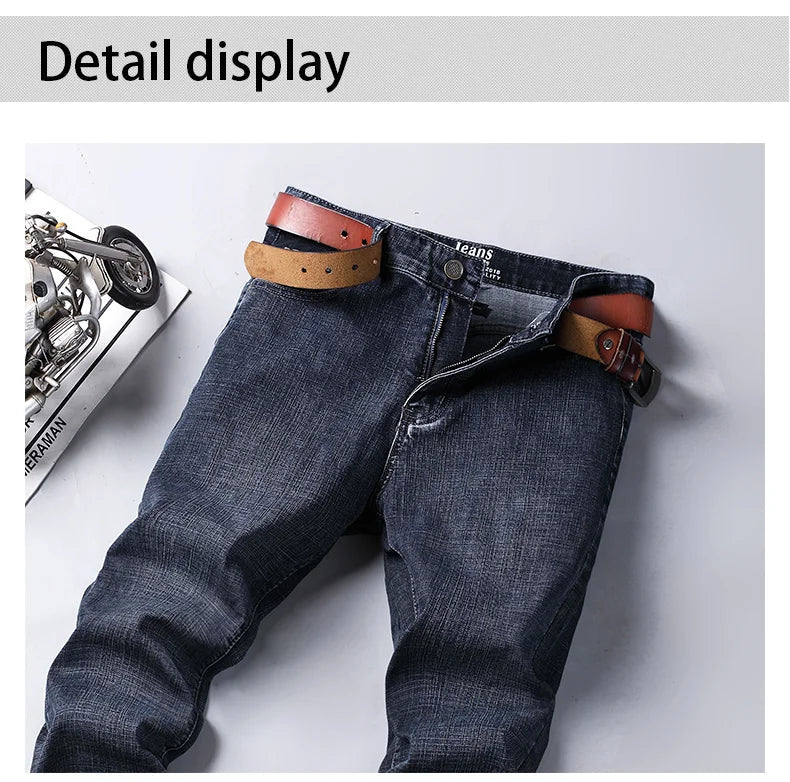Jeans Business Homme – Coupe Droite Stretch, Bleu/Noir, Denim Classique BLACKBEARD OUTDOOR INDUSTRIES