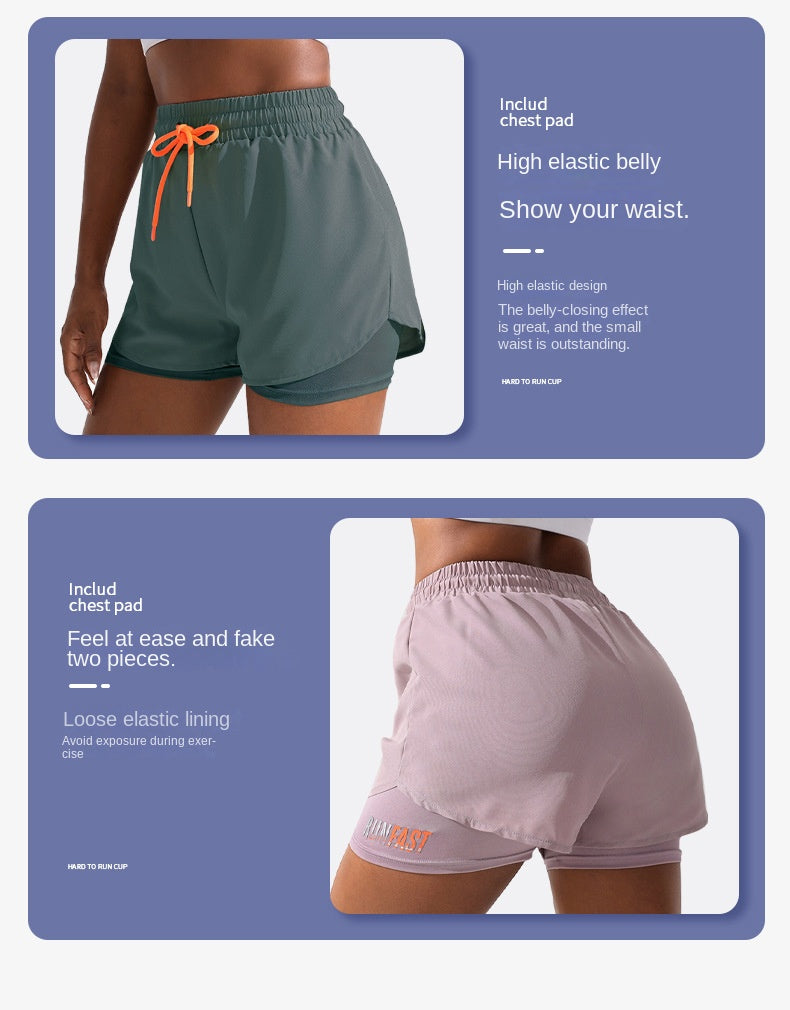 Short de Sport Femme 2-en-1 Mermaid Curve – Respirant, Séchage Rapide, Taille Cordon, Graphique Lettre - BLACKBEARD OUTDOOR INDUSTRIES