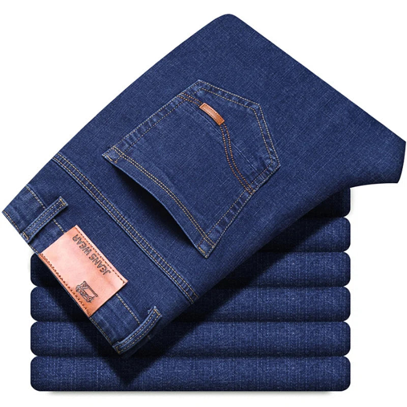 Jean Homme Fashion Business – Jean Slim Stretch Classique, Pantalon Casual – Denim Noir et Bleu BLACKBEARD OUTDOOR INDUSTRIES