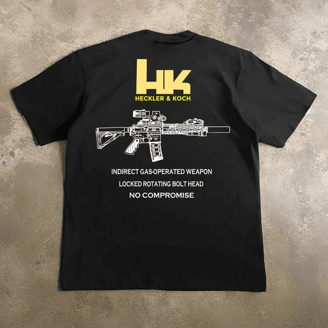 T-shirt Homme Graphique HK416 – 100% Coton - BLACKBEARD OUTDOOR INDUSTRIES