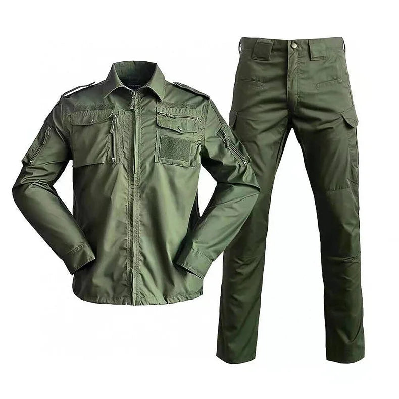 Set de Vêtements Tactiques BDU - Chemise et Pantalon Camouflage pour Entraînement en Plein Air, Randonnée, Chasse, Airsoft, Sniper, Combat, Ghillie Suit - BLACKBEARD OUTDOOR INDUSTRIES
