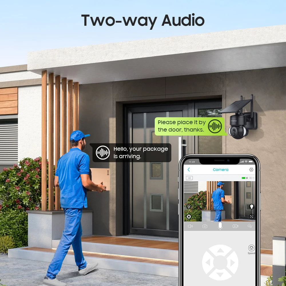 Caméra de Surveillance Solaire 4MP SHIWOJIA – 4G / WiFi | Batterie 7500mAh | PTZ 360° | Vision Nocturne Couleur | Audio Bidirectionnel | Étanche IP65 Ma boutique