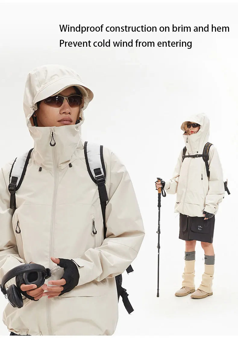 Veste de Randonnée Imperméable et Coupe-Vent Unisexe avec Capuche – Veste de Sport Haute Qualité pour Randonnée, Course et Escalade - BLACKBEARD OUTDOOR INDUSTRIES
