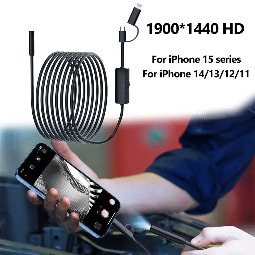 Caméra Endoscope 5.5/8mm pour Smartphone Android & iPhone | Inspection Automobile & Canalisation | Étanche IP67 | HD 3MP Ma boutique