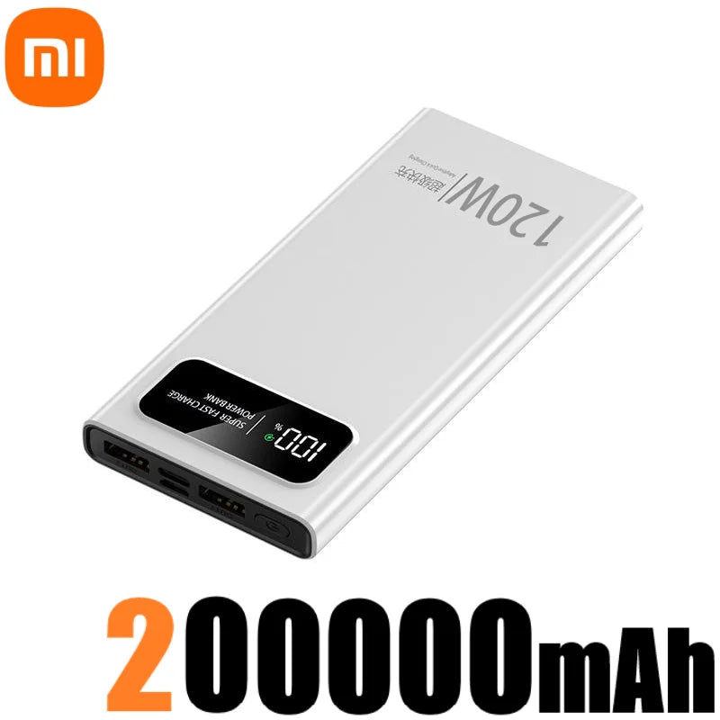 Batterie Externe Xiaomi 200000mAh – 120W Super Charge – Charge Ultra-Rapide Multi-Appareils – Écran LED – Type-C/USB-A - BLACKBEARD OUTDOOR INDUSTRIES