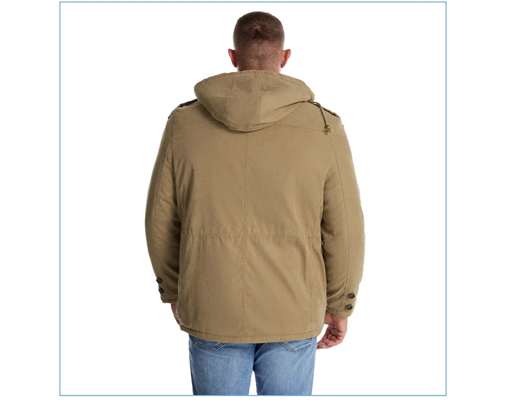 Veste d’Hiver Chaude Homme – DIMUSI Veste Tactique Épaissie | Polaire Doublée | Multi-poches | Coupe-Vent | Capuche | Mode & Outdoor - BLACKBEARD OUTDOOR INDUSTRIES