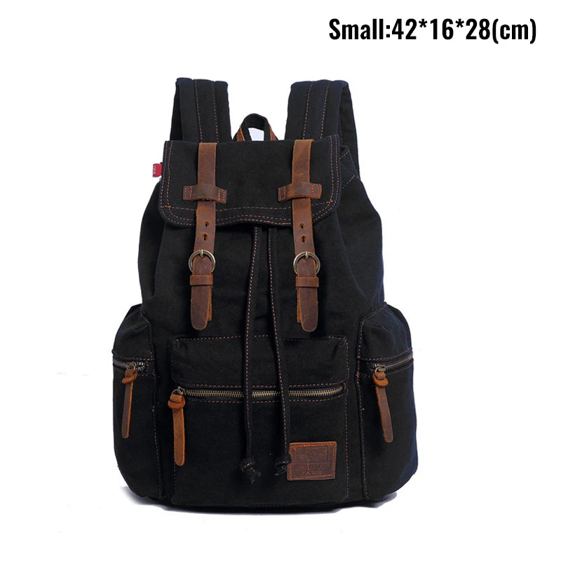 MARKROYAL Sac à Dos Vintage en Toile – Grand Format 36–55L | Compatible PC 14’’ | Unisexe - BLACKBEARD OUTDOOR INDUSTRIES
