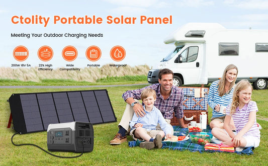 Dokio 100W Panneau Solaire Flexible et Pliant 18V avec Kit Contrôleur 12V – Idéal pour Camping, Voyage et VR - BLACKBEARD OUTDOOR INDUSTRIES