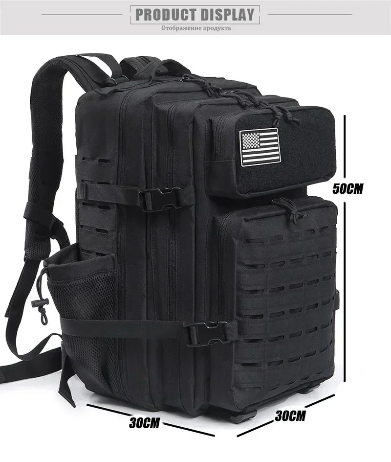 Sac à Dos Tactique 25L / 45L pour Homme et Femme – Laser Cut MOLLE, Sac Polyvalent pour Randonnée, École et Gym - BLACKBEARD OUTDOOR INDUSTRIES