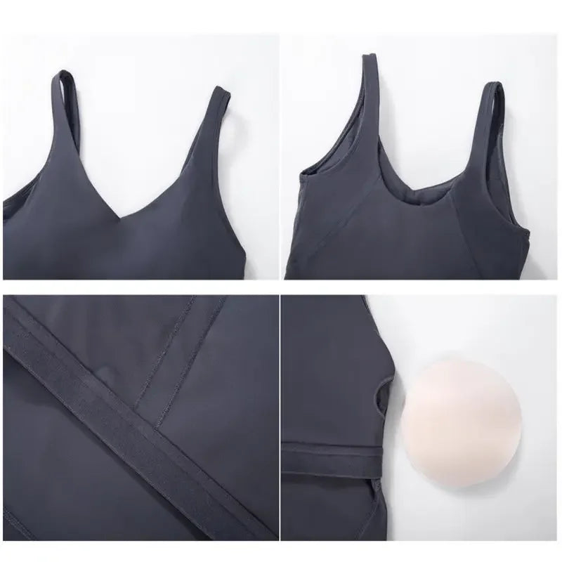 Débardeur NEPOAGYM PASSION avec Soutien-Gorge Intégré – Crop Top Longline avec Coussinets Amovibles pour Yoga et Gym - BLACKBEARD OUTDOOR INDUSTRIES