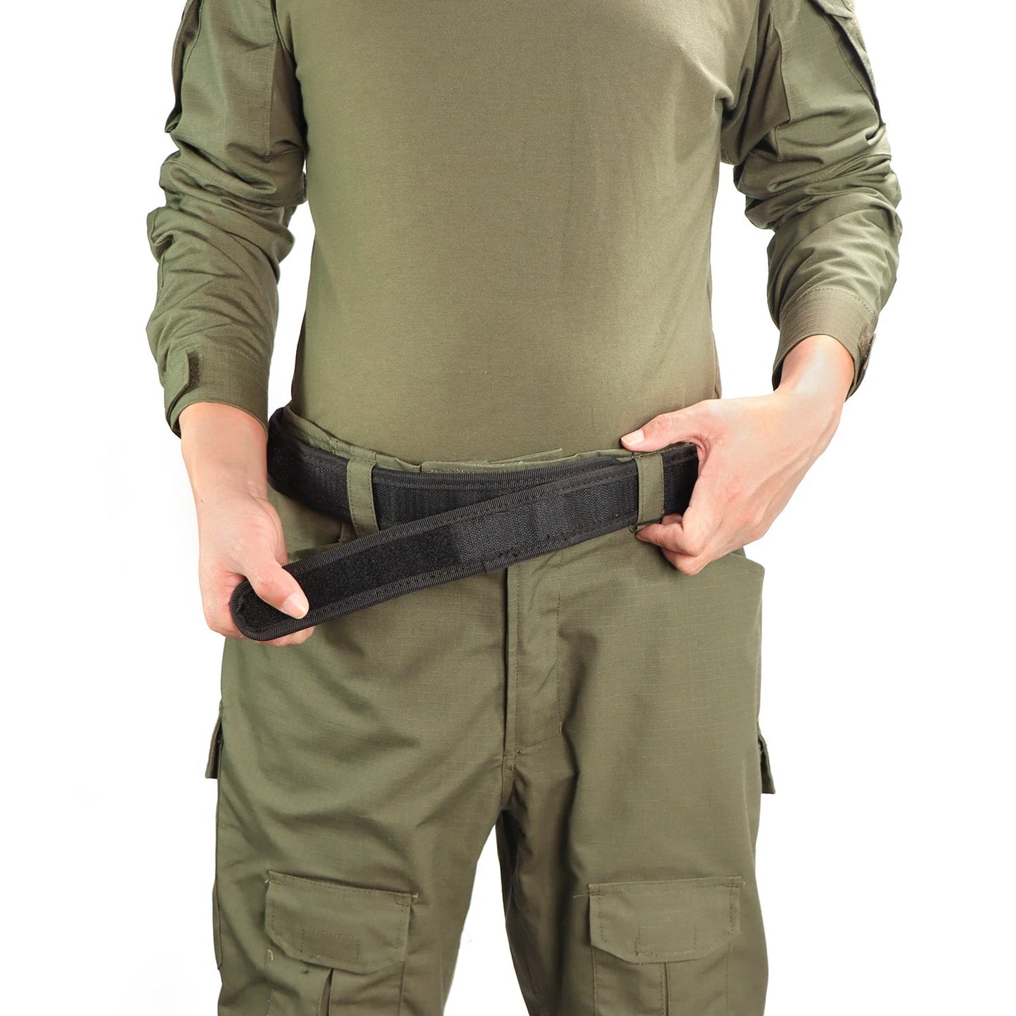 Ceinturon Tactique LOOP – Nylon Haute Qualité avec Boucle Métal, Multicam, Noir, Kaki Ma boutique
