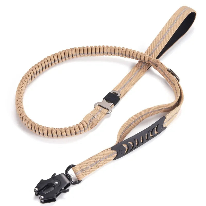 Laisse Tactique Élastique Réfléchissante avec Amortisseur de Chocs et Ceinture de Sécurité – Spécial Grands Chiens Ma boutique