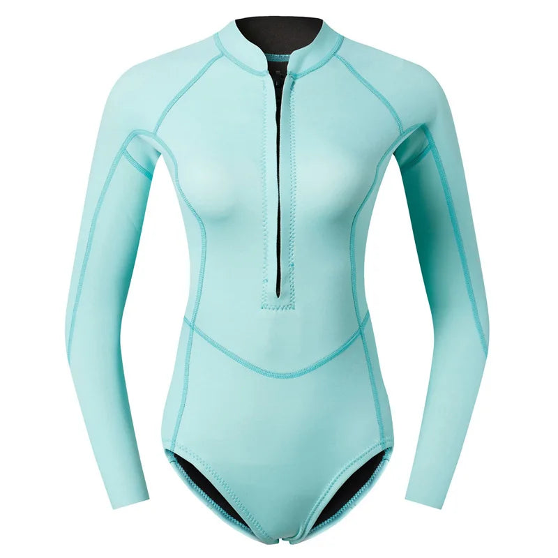 Combinaison Femme Néoprène 2 mm – Manches Longues Rose, Surf, Plongée, Snorkeling - BLACKBEARD OUTDOOR INDUSTRIES