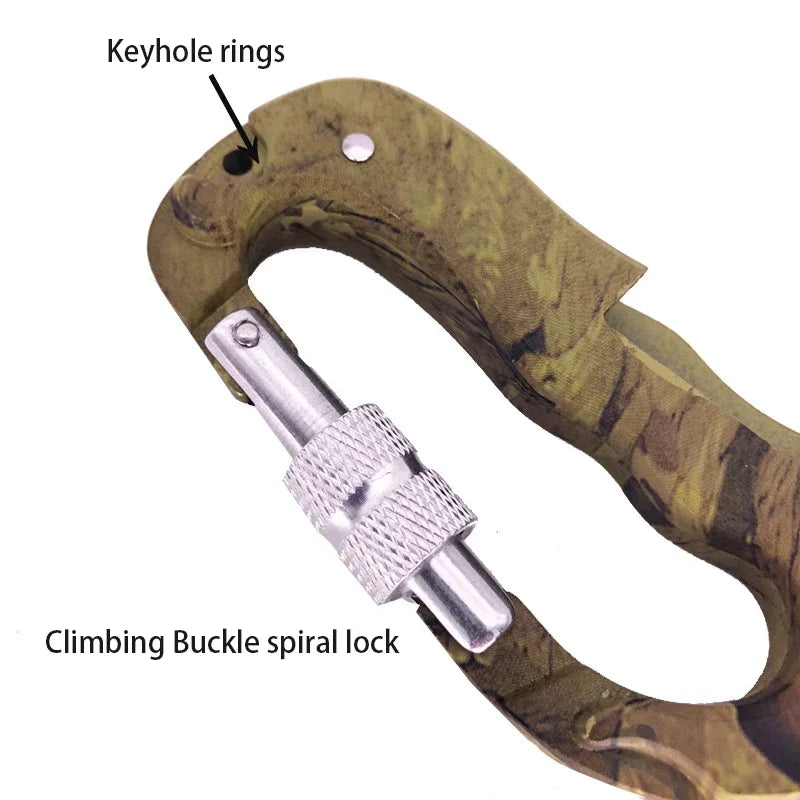 Outil Multi-fonction 5 en 1 pour Extérieur – Camo, Camping, Escalade, Cadenas Parachutiste, Couteau, Lampe LED, Mousqueton de Montagne - BLACKBEARD OUTDOOR INDUSTRIES