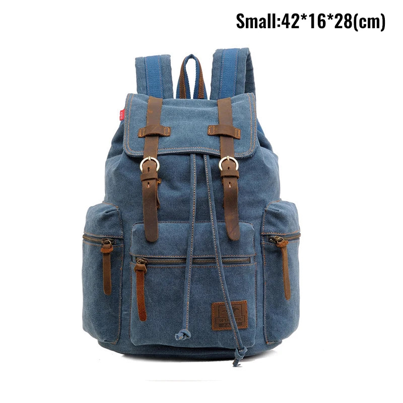 MARKROYAL Sac à Dos Vintage en Toile – Grand Format 36–55L | Compatible PC 14’’ | Unisexe - BLACKBEARD OUTDOOR INDUSTRIES