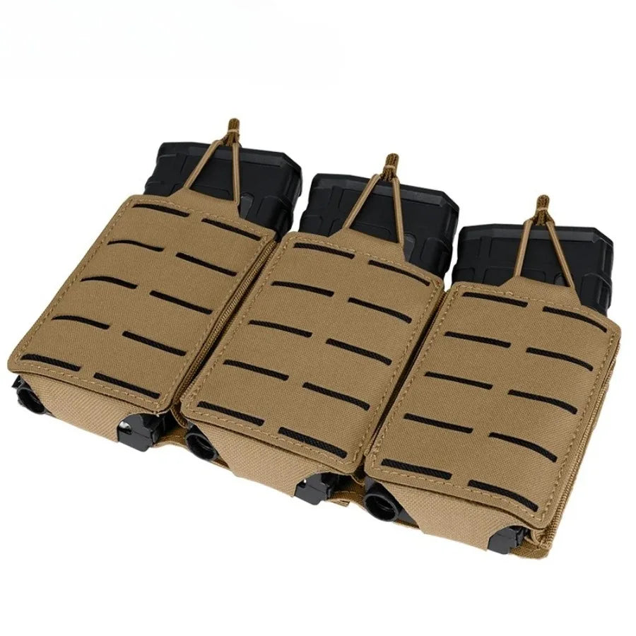 IDOGEAR Poche Tactique LSR 556 Triple Mag Carrier MOLLE - Poche à Munitions Découpée au Laser BLACKBEARD OUTDOOR INDUSTRIES