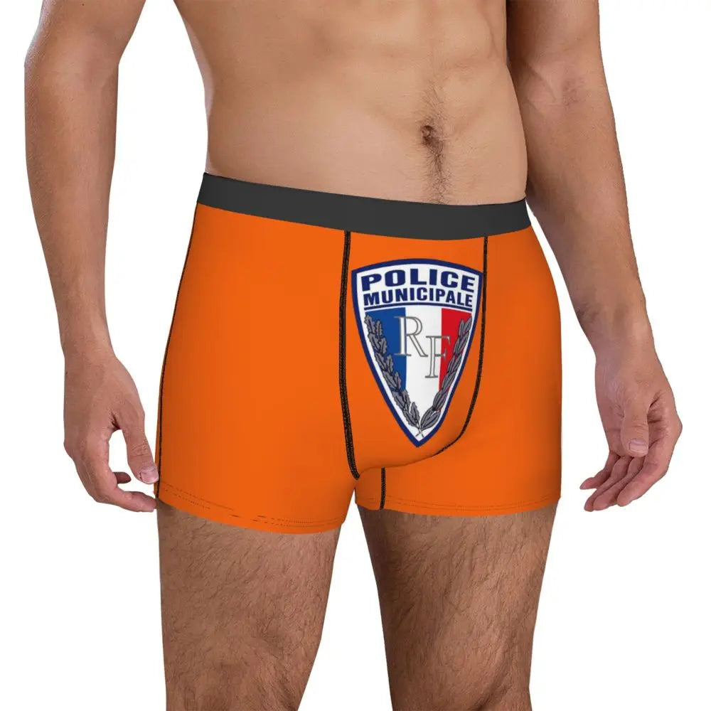 Boxer Homme Insigne Police Municipale – Sous-vêtement Original et Confortable - BLACKBEARD OUTDOOR INDUSTRIES