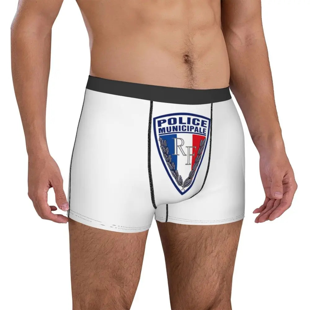 Boxer Homme Insigne Police Municipale – Sous-vêtement Original et Confortable - BLACKBEARD OUTDOOR INDUSTRIES