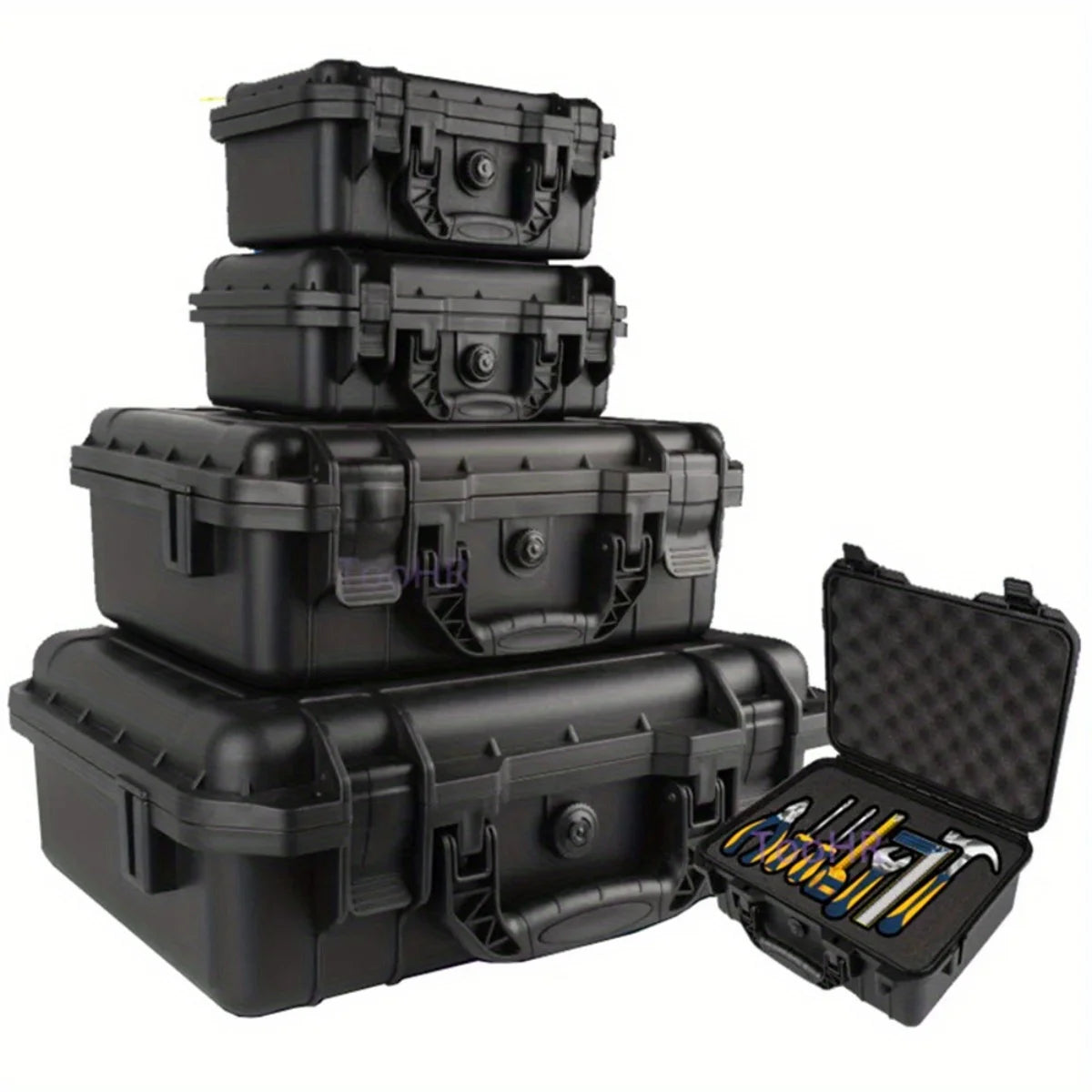 Mallette de Transport Rigide Étanche avec Mousse Prédécoupée – Boîte de Rangement de Sécurité pour Outils, Matériel, Optique, Drone Ma boutique