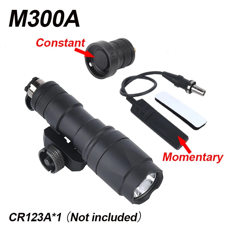 Lampe Tactique WADSN M300A / M600C Type SureFire – LED Haute Puissance pour Rail 20mm Picatinny - BLACKBEARD OUTDOOR INDUSTRIES