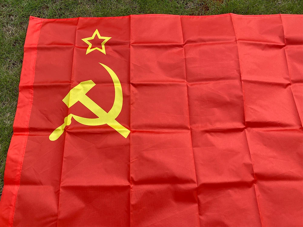 Drapeau de l'Union des Républiques Socialistes Soviétiques (URSS) - 90x150 cm – Polyester – Drapeau de la Révolution Rouge BLACKBEARD OUTDOOR INDUSTRIES