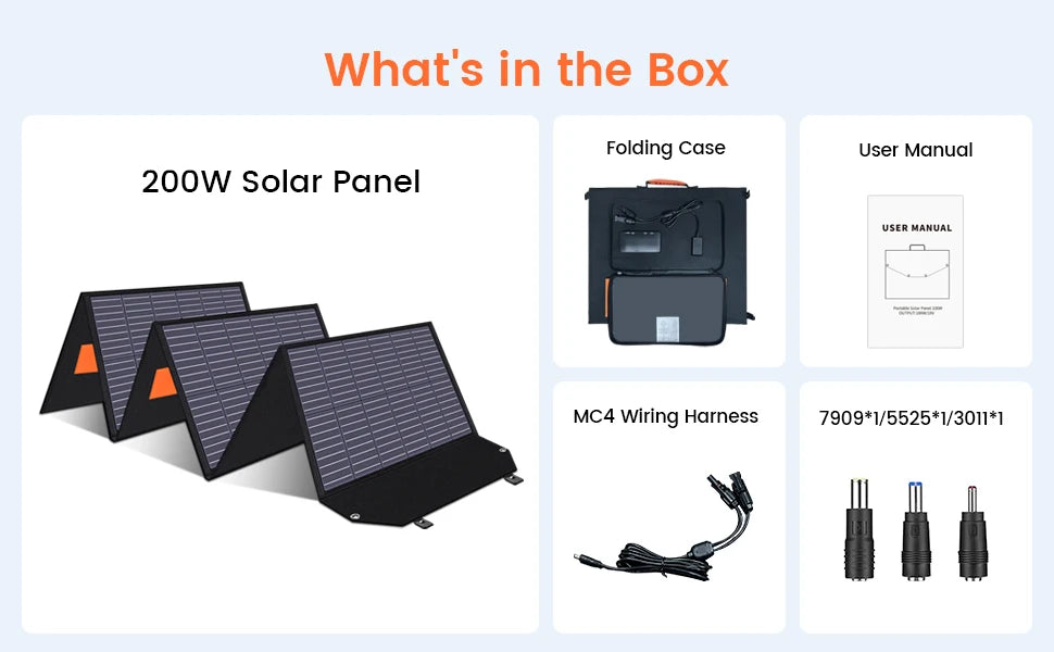 Dokio 100W Panneau Solaire Flexible et Pliant 18V avec Kit Contrôleur 12V – Idéal pour Camping, Voyage et VR - BLACKBEARD OUTDOOR INDUSTRIES