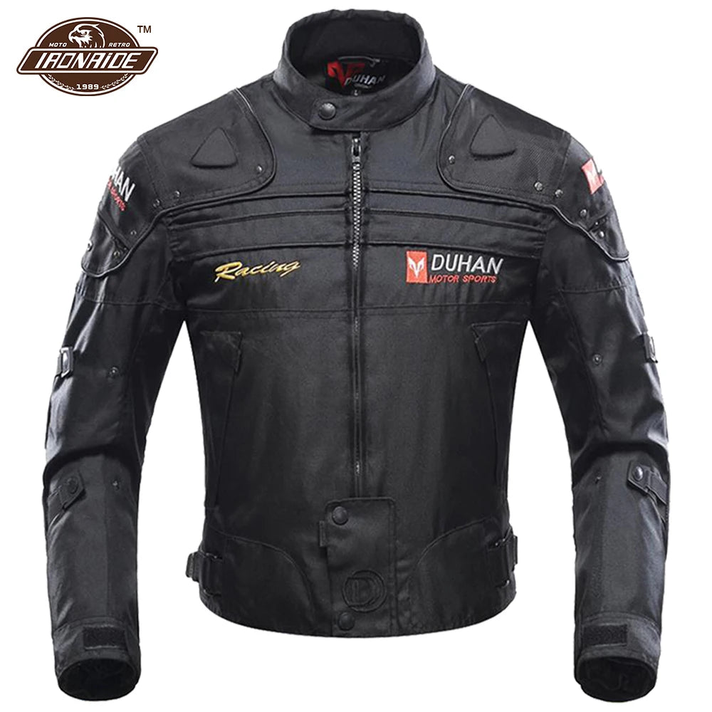 DUHAN Ensemble Moto Homme – Veste et Pantalon Moto Hiver Résistant au Vent et à l'Usure, avec Protections Corps - BLACKBEARD OUTDOOR INDUSTRIES