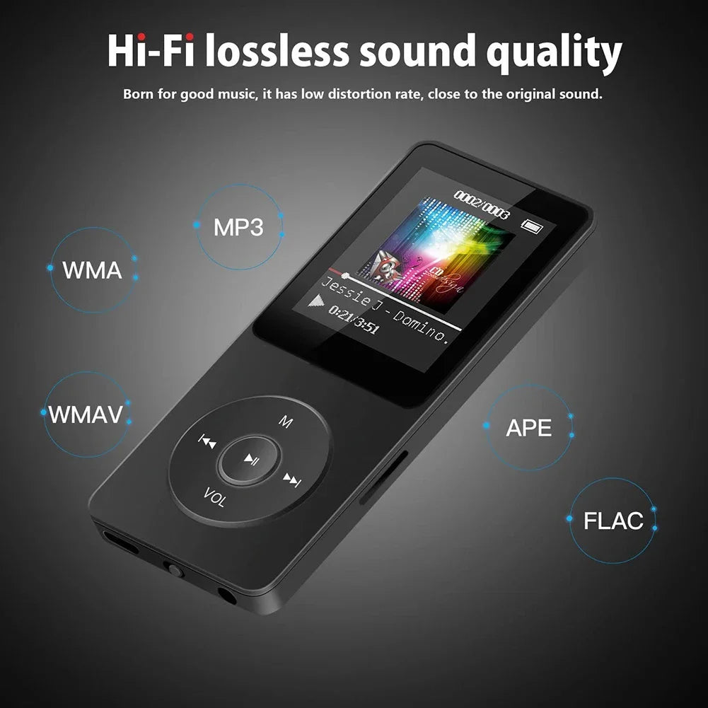 Lecteur MP3 Portable HiFi P3 avec Écran TFT 1,8’’ Bluetooth 5.4 | Haut-parleur intégré | Lecture Vidéo | Radio FM | Enregistreur Vocal | Lecteur E-Book - BLACKBEARD OUTDOOR INDUSTRIES
