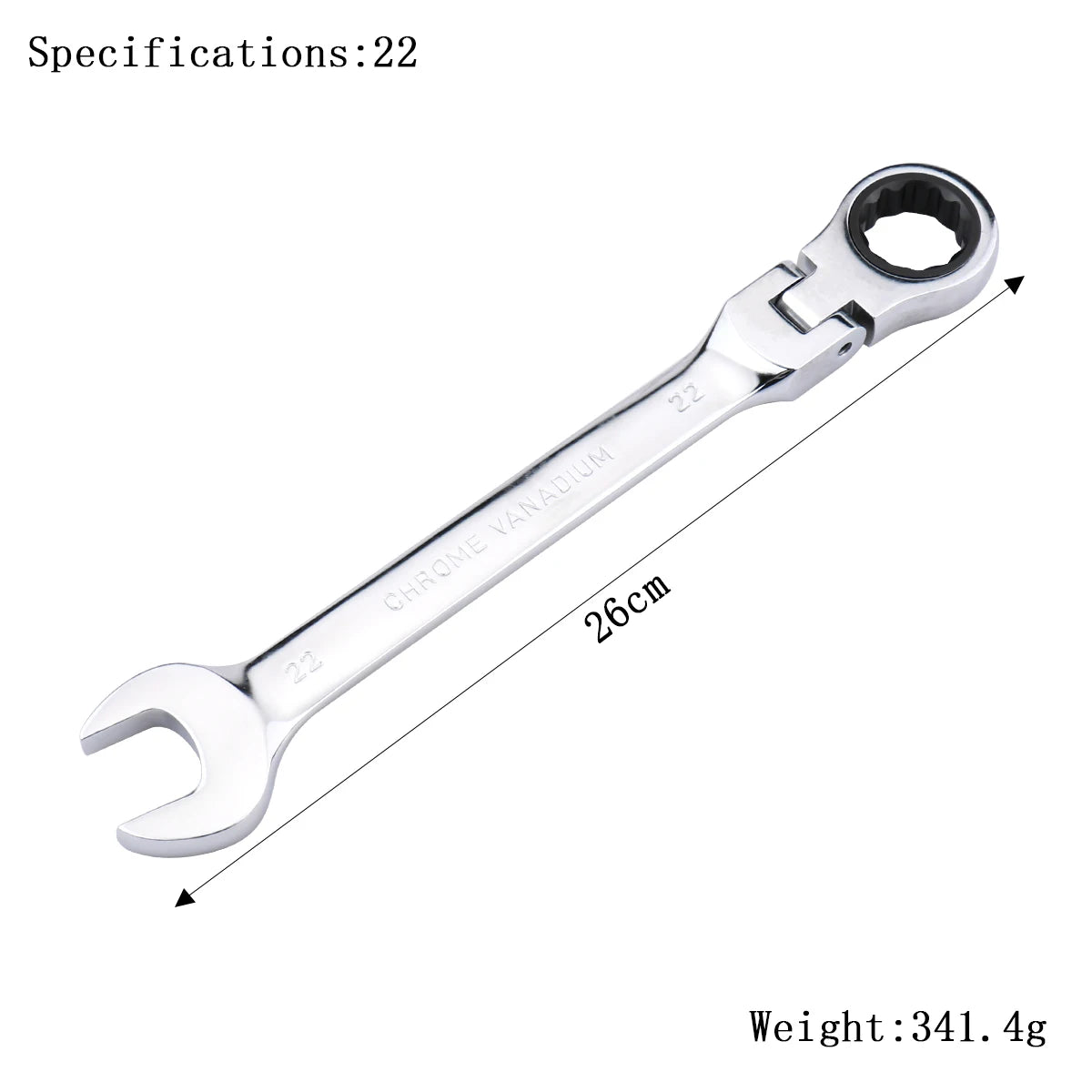 Clé à Cliquet Flexible 72 Dents en Acier Chrome Vanadium – 6 à 27 mm - BLACKBEARD OUTDOOR INDUSTRIES