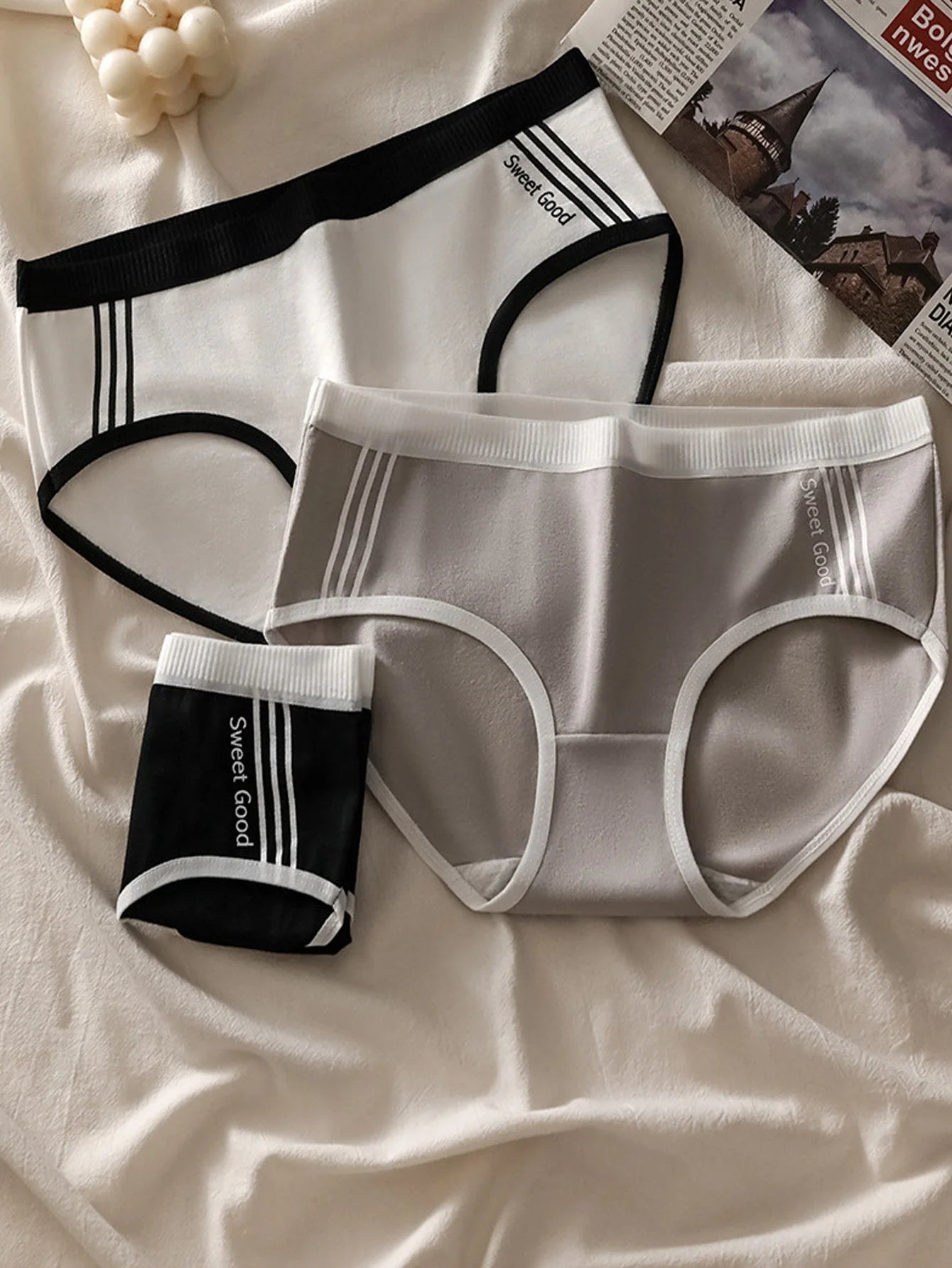 Lot de 3 Culottes Sans Coutures en Coton pour Femmes - Sous-vêtements à Taille Moyenne, Confortables et Idéales pour le Sport - BLACKBEARD OUTDOOR INDUSTRIES