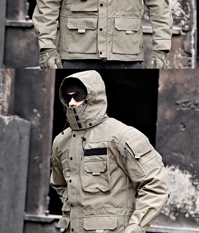 Manteau Trench Militaire Tactique Long et Moyen - Veste Extérieure Résistante et Imperméable - BLACKBEARD OUTDOOR INDUSTRIES