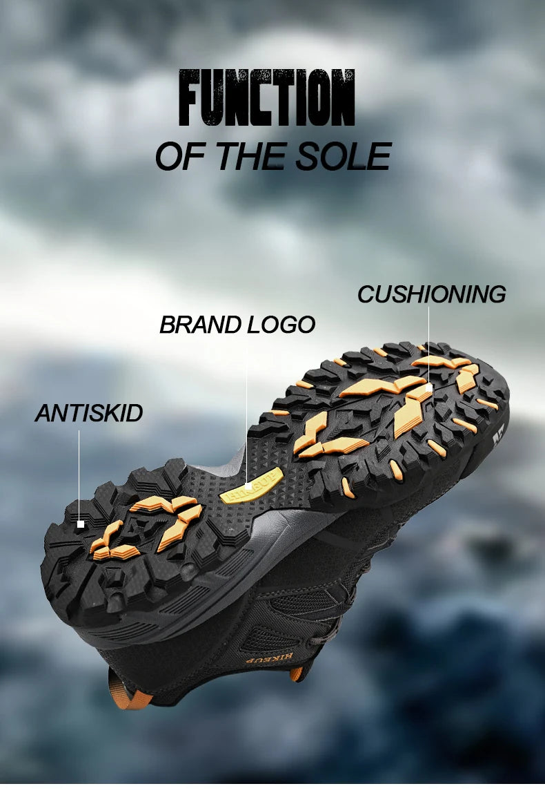 HIKEUP Sneakers Respirants avec Amorti Antidérapants – Chaussures de Randonnée Homme pour Course, Trekking et Sports de Plein Air BLACKBEARD OUTDOOR INDUSTRIES