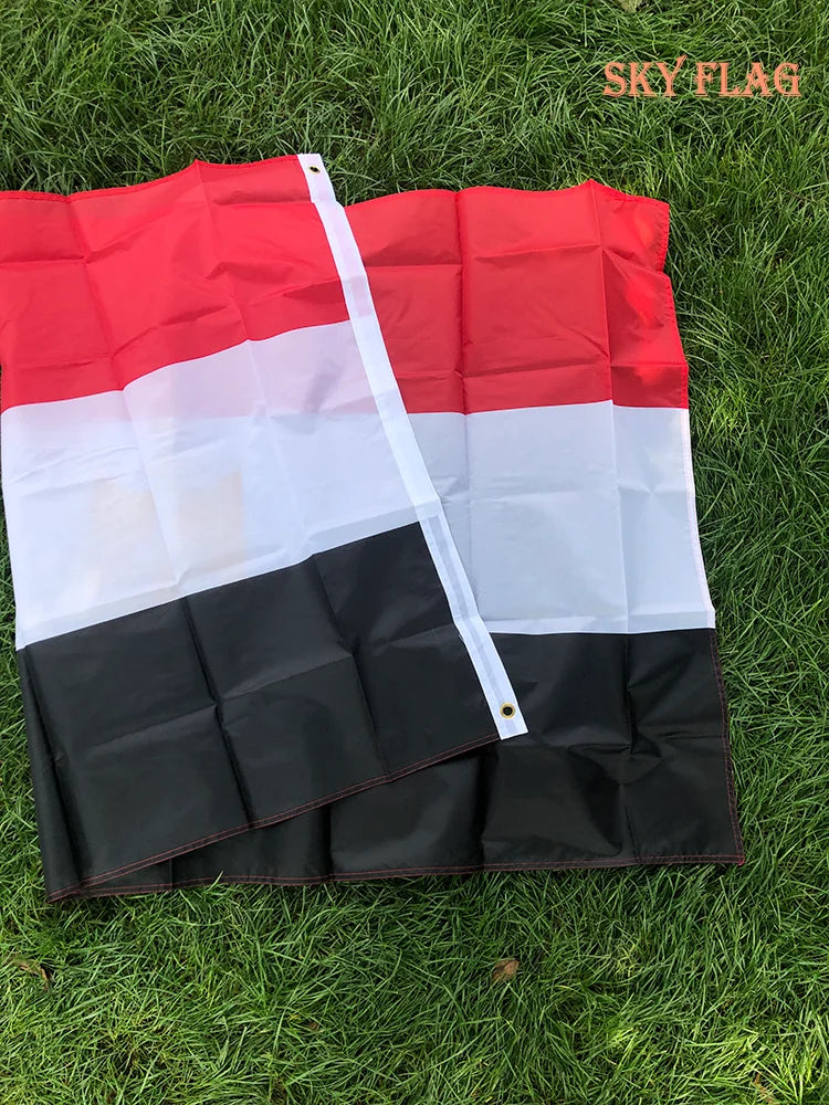 Drapeau National de l'Égypte - 90x150 cm - Imprimé Double Face - Polyester de Haute Qualité - Drapeau Suspendu pour Décoration BLACKBEARD OUTDOOR INDUSTRIES