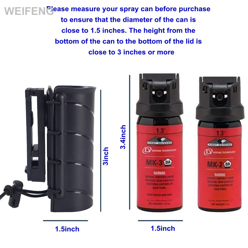 Pochette Tactique pour Spray de Défense – Support MOLLE pour Spray au Poivre et Mace, Étui de Service avec Clip, Étui Flashlight et Accessoires de Chasse BLACKBEARD OUTDOOR INDUSTRIES