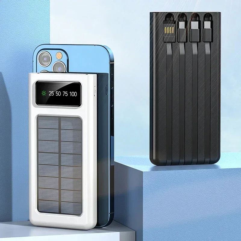 Batterie Externe Solaire Xiaomi 200000mAh – Charge Rapide – 4 Câbles Intégrés – Écran LED – Ports USB, Type-C & Lightning - BLACKBEARD OUTDOOR INDUSTRIES
