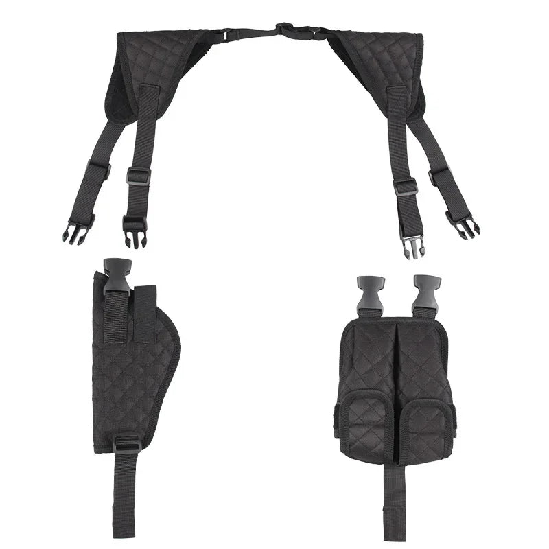 Holster Tactique à Port Discret avec Double Magasin - Pochette Sous-armé pour Pistolet - Accessoire de Tir et de Chasse BLACKBEARD OUTDOOR INDUSTRIES