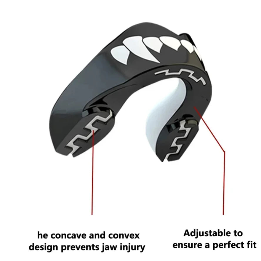 Protège-Dents 3D avec Motif de Dents pour Boxe – Protection Maximale pour Adultes avec Boîte de Rangement, Idéal pour le Sanda, la Boxe et Tous les Sports de Combat - BLACKBEARD OUTDOOR INDUSTRIES