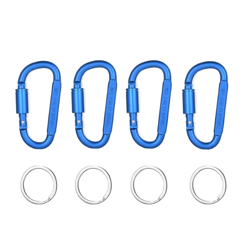 Set de 4 Mousquetons en Aluminium Alliage – Clip Porte-Clés Camping & Survie EDC - BLACKBEARD OUTDOOR INDUSTRIES