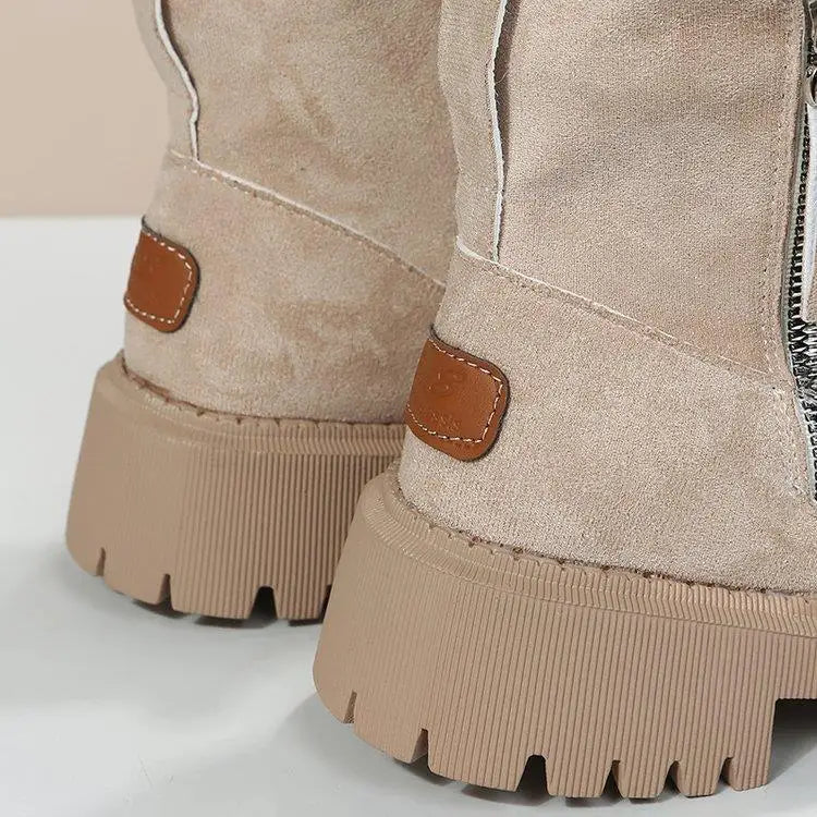 Bottes d'Hiver Femme 2024 - Bottes de Neige à Fourrure, Mi-Mollet, Imperméables et Chaudes, Bottes de Randonnée Extérieures pour Femme - BLACKBEARD OUTDOOR INDUSTRIES