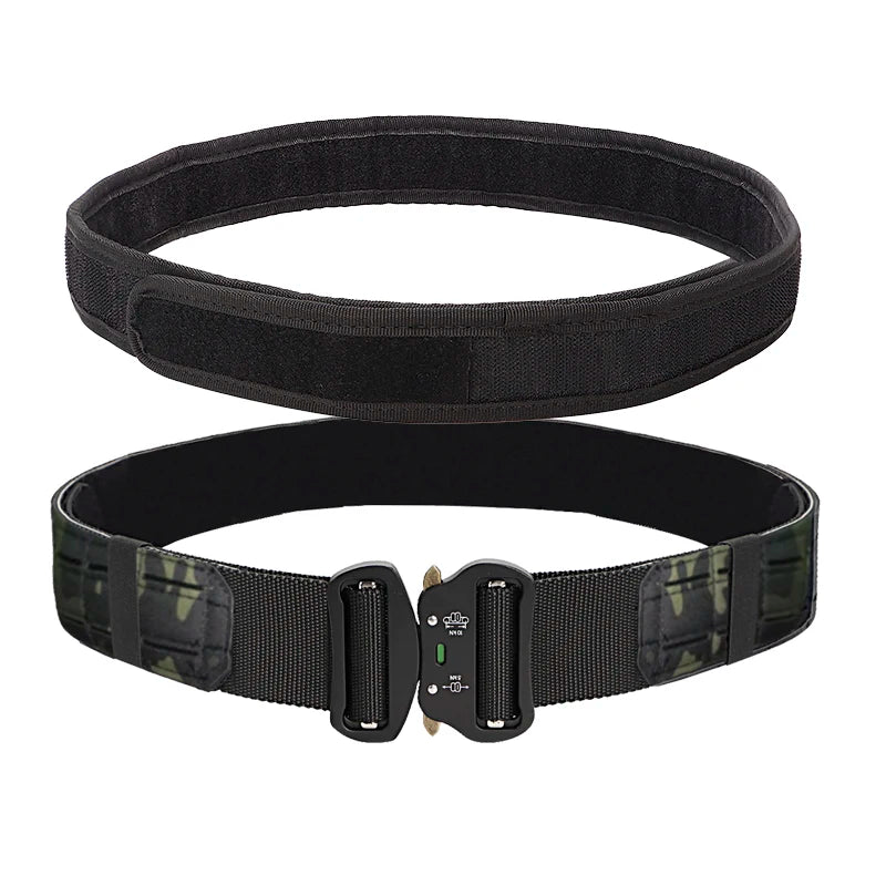 Ceinturon Tactique LOOP – Nylon Haute Qualité avec Boucle Métal, Multicam, Noir, Kaki Ma boutique