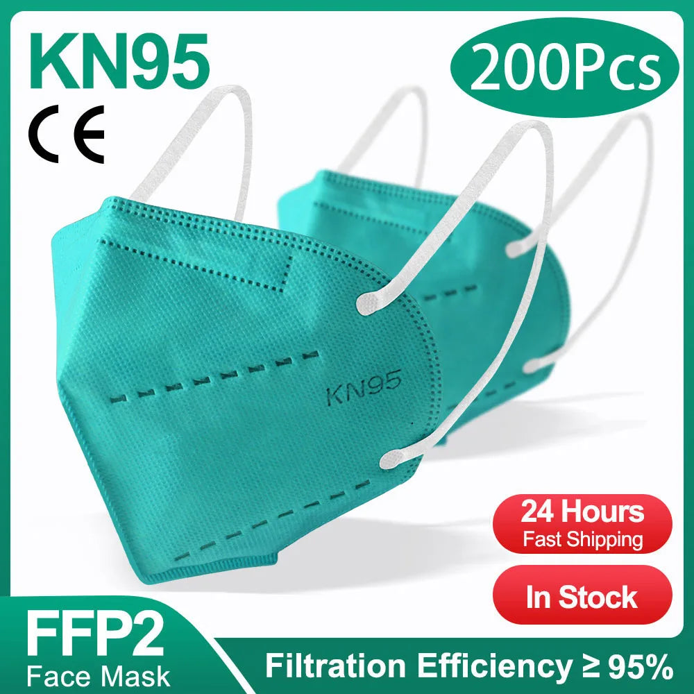Masques FFP2 KN95 - 10 à 200 Pièces - Homologuées avec 5 Couches - BLACKBEARD OUTDOOR INDUSTRIES