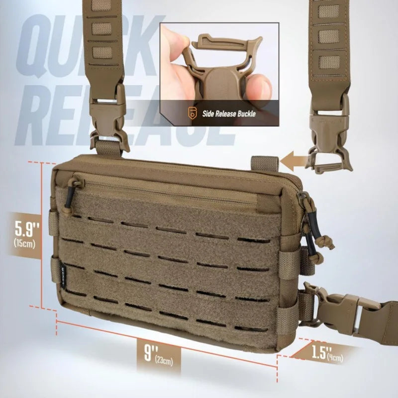 Sac Tactique pour Épaule Molle en Nylon 1000D – Poche Airsoft, Sac de Camping, Sac de Randonnée EDC, Sac de Chasse et Pêche BLACKBEARD OUTDOOR INDUSTRIES