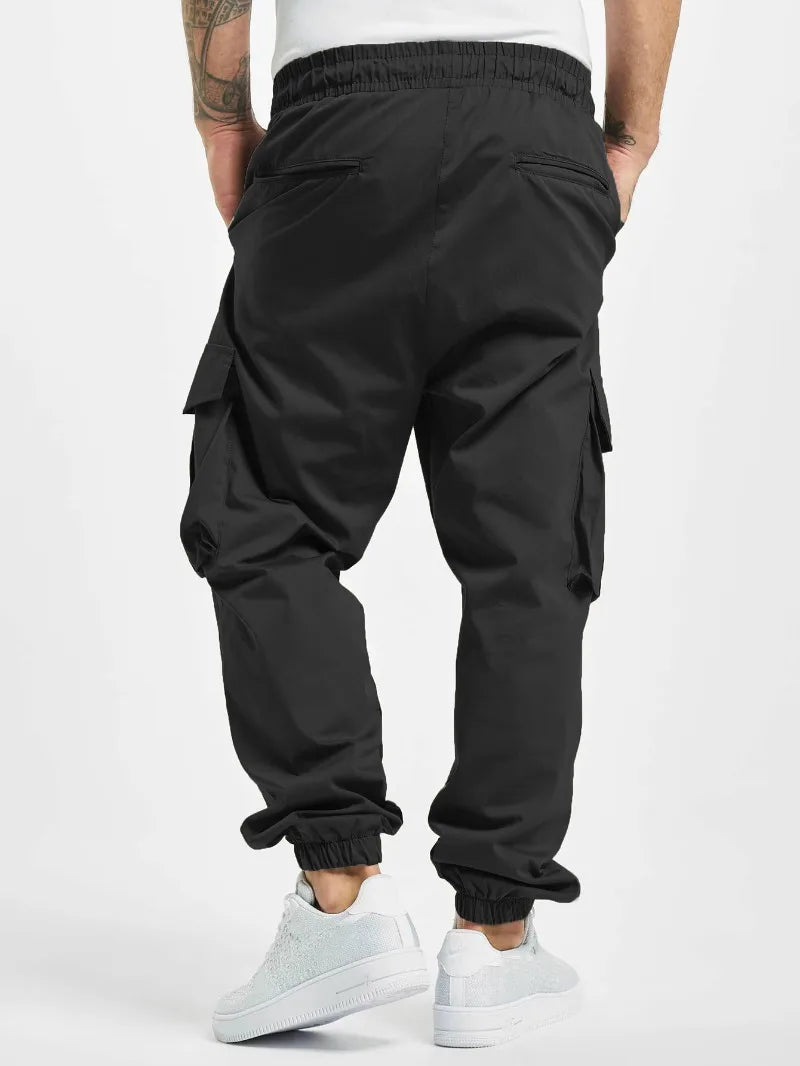 Pantalon Cargo Homme Grande Taille | Style Européen Décontracté | Taille Élastique & Cordon | Multi-poches | Léger & Confortable - BLACKBEARD OUTDOOR INDUSTRIES