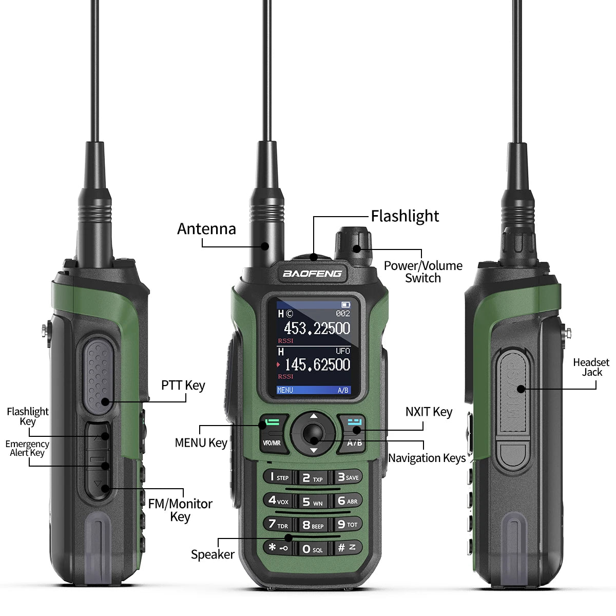 Lot de 2 Talkie-Walkies Baofeng UV-21 Pro V2 – Multi-bande, 999 Canaux, USB-C, Écran Couleur - BLACKBEARD OUTDOOR INDUSTRIES