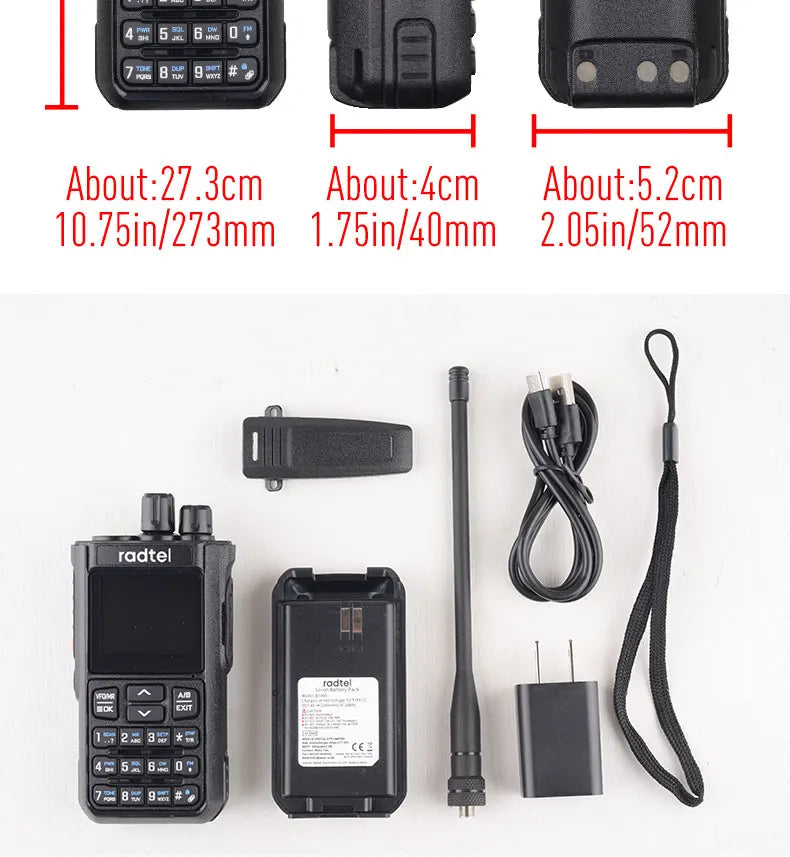 Talkie-Walkie Radtel RT-900 Ham Radio Full Band 8W – 256 Canaux, Air Band, Programmation Bluetooth (Optionnelle) - BLACKBEARD OUTDOOR INDUSTRIES