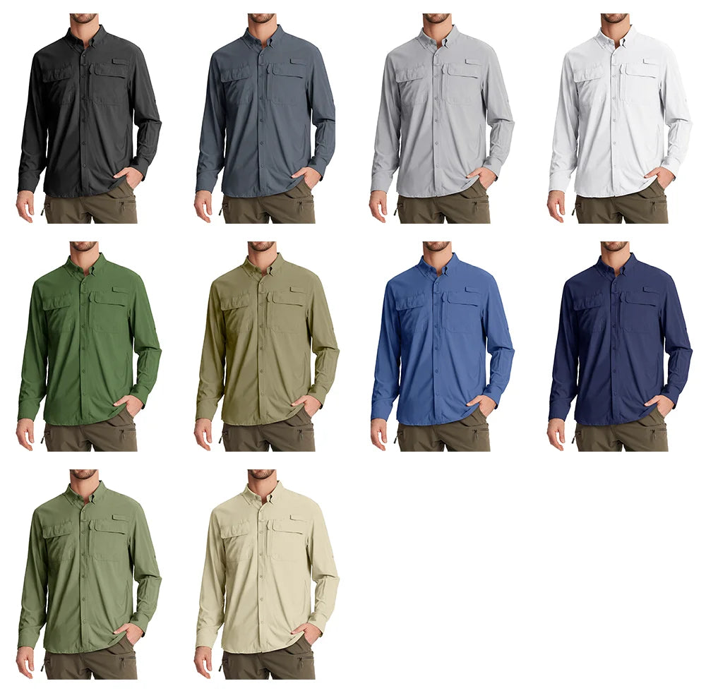 Chemise Tactique Homme TACVASEN ST144 – UPF 50+ Manches Longues | Séchage Rapide | Respirante | Multi-poches - BLACKBEARD OUTDOOR INDUSTRIES