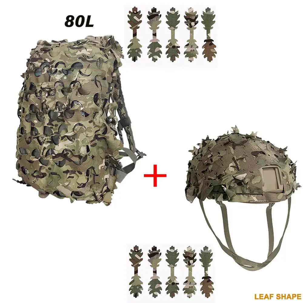 Kit Camouflage 3D Laser Cut – Couvre-Sac à Dos & Couvre-Casque Tactique Ma boutique