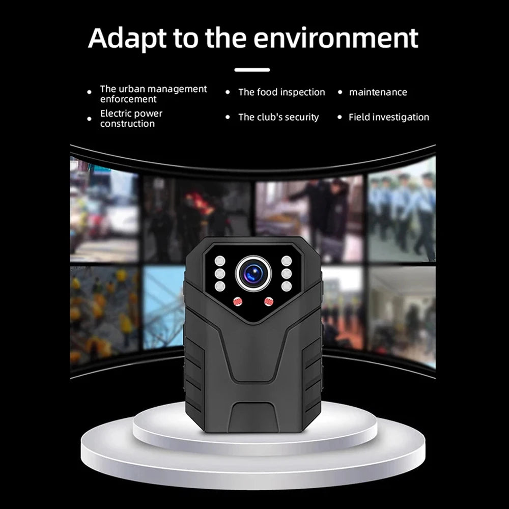 Mini Caméra Corporelle Full HD 1080P avec Vision Nocturne – Enregistreur Vidéo, Caméra de Sécurité pour Garde, Police, et Application Environnementale - BLACKBEARD OUTDOOR INDUSTRIES