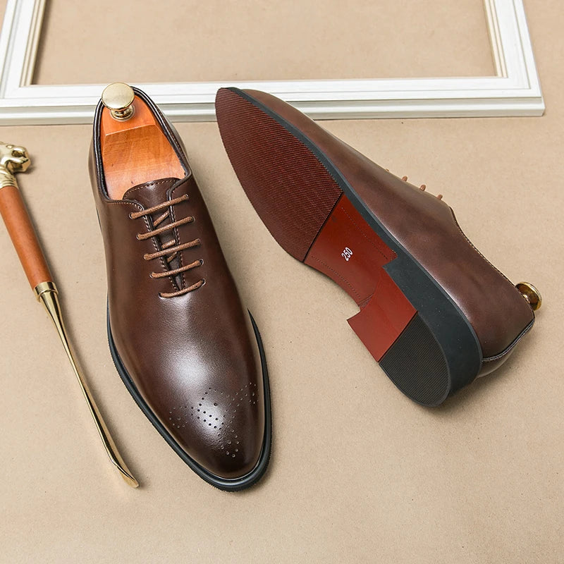 Chaussures de Banquet Classiques pour Homme - Chaussures en Cuir à Lacets - Élégantes et Confortables BLACKBEARD OUTDOOR INDUSTRIES